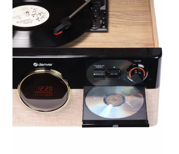 Denver Miniwieża Denver MRD-180 z gramofonem i radio DAB+/FM drewni - 1535052 - zdjęcie 8